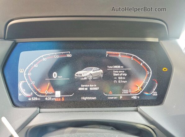WBA73AK09R7R50061 2024 BMW 2 SERIES Silver Vista del cuadro de instrumentos