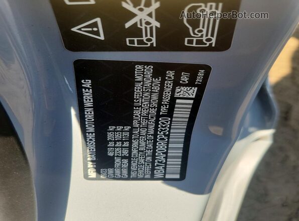 WBA73AP08RCP53320 2024 BMW 4 SERIES Gray Вид підкапотного простору
