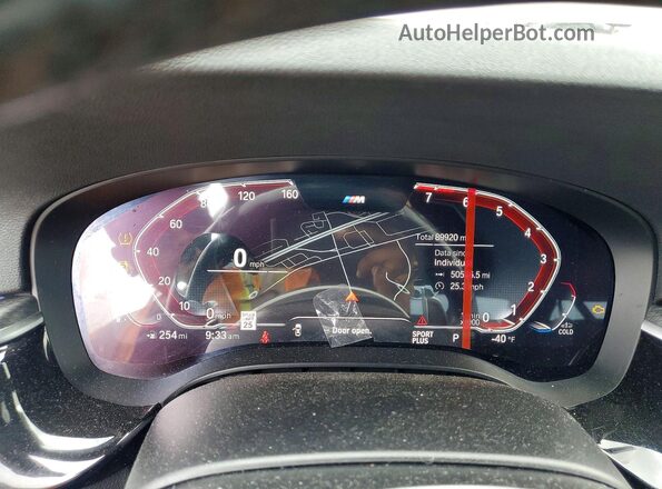 WBA73BJ00NWX49432 2022 BMW 5 SERIES White Vista del cuadro de instrumentos