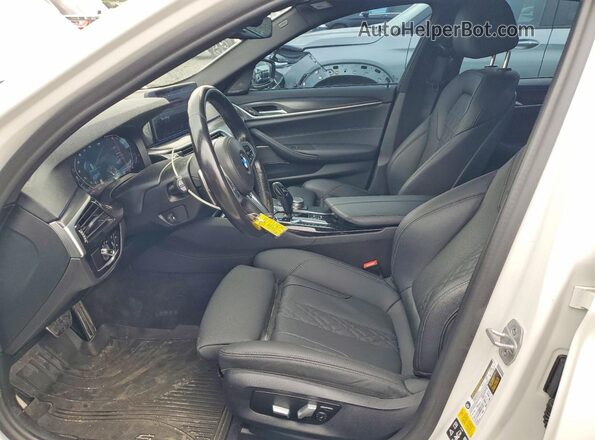 WBA73BJ00NWX49432 2022 BMW 5 SERIES White Vista interior delantera