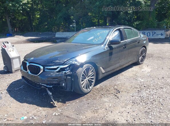 WBA73BJ05PCL25684 2023 BMW 5 SERIES Black წინა მარცხენა ხედი სამი მეოთხედიდან