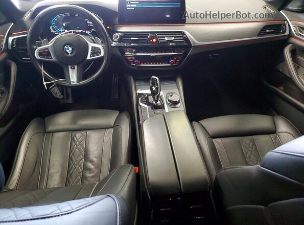 WBA73BJ09MCF80160 2021 BMW 5 SERIES Black Вид панелі приладів