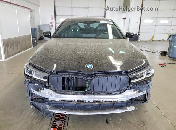 WBA73BJ09MCF80160 2021 BMW 5 SERIES Black Вид спереду