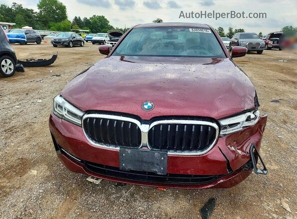 WBA73BJ0XPCM57646 2023 BMW 5 SERIES Maroon წინა ხედი