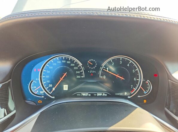 WBA7B0C33HG527139 2017 BMW 7 SERIES White Вид щитка приладів