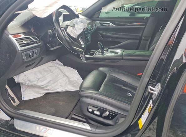 WBA7E2C55KB454770 2019 BMW 7 SERIES Черный Вид салона спереди