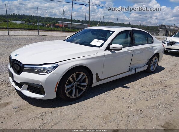 WBA7E2C56KB454454 2019 BMW 7 SERIES White Առջևի ձախ երեք քառորդ տեսարան