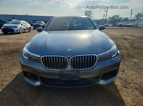 WBA7E2C58HG740107 2017 BMW 7 SERIES Gray Front view