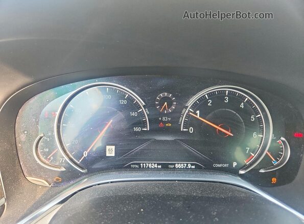 WBA7E2C58HG740107 2017 BMW 7 SERIES Gray Instrument cluster view