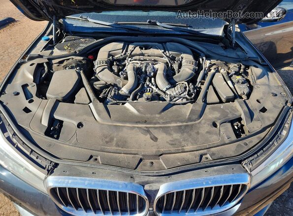 WBA7F0C30HGM22224 2017 BMW 7 SERIES Blue უკანა სალონის ხედი