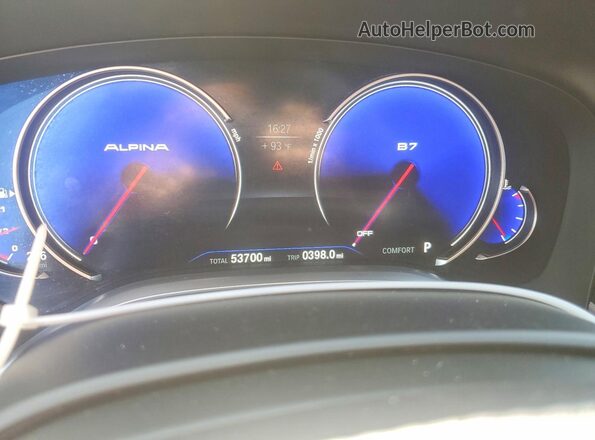 WBA7F2C1XKG856457 2019 BMW ALPINA Black Սարքավորումների վահանակի տեսք