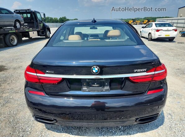 WBA7F2C51HG422553 2017 BMW 7 SERIES Blue Հետևի տեսք