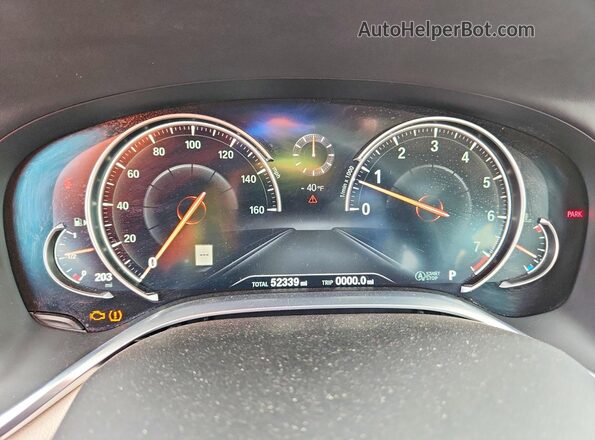 WBA7F2C52GG419109 2016 BMW 7 SERIES Black Вид щитка приладів