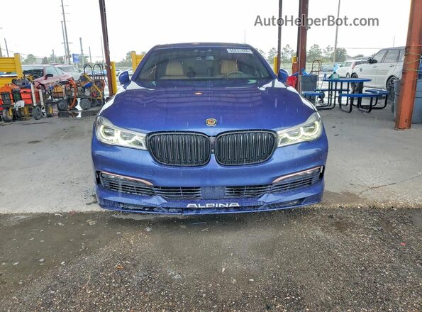 WBA7F2C53HG543732 2017 BMW 7 SERIES Blue Rear view