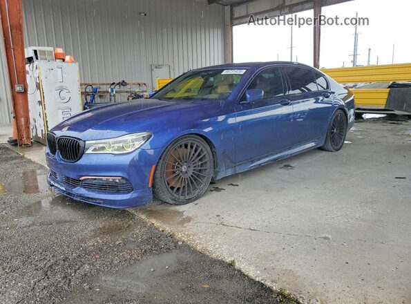 WBA7F2C53HG543732 2017 BMW 7 SERIES Blue Rear left