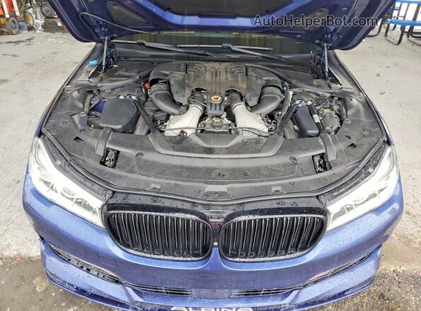 WBA7F2C53HG543732 2017 BMW 7 SERIES Blue Engine compartment view