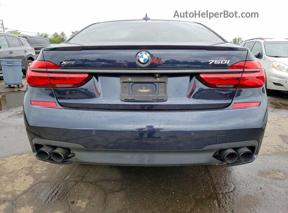 WBA7F2C54GG415837 2016 BMW 7 SERIES Blue Rear view