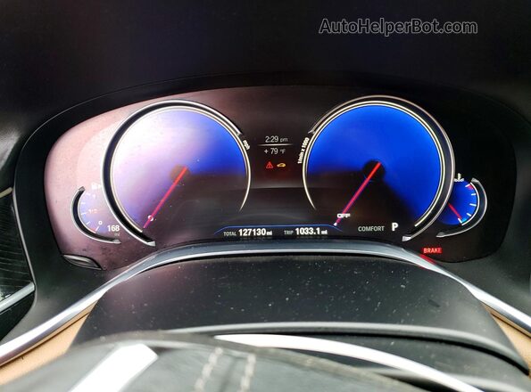 WBA7F2C54GG415837 2016 BMW 7 SERIES Blue Instrument cluster view