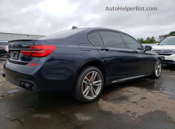 WBA7F2C54GG415837 2016 BMW 7 SERIES Blue Rear right