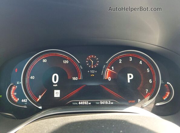 WBA7F2C55GG415698 2016 BMW 7 SERIES Black Вид щитка приладів