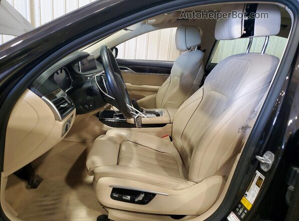 WBA7F2C56GG416875 2016 BMW 7 SERIES Brown Вид салону спереду