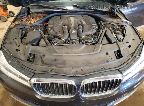 WBA7F2C56GG416875 2016 BMW 7 SERIES Brown Вид задньої частини салону