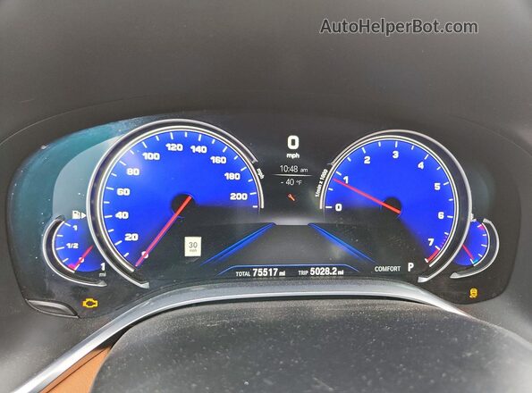 WBA7F2C58JB238911 2018 BMW 7 SERIES Серый Вид щитка приборов