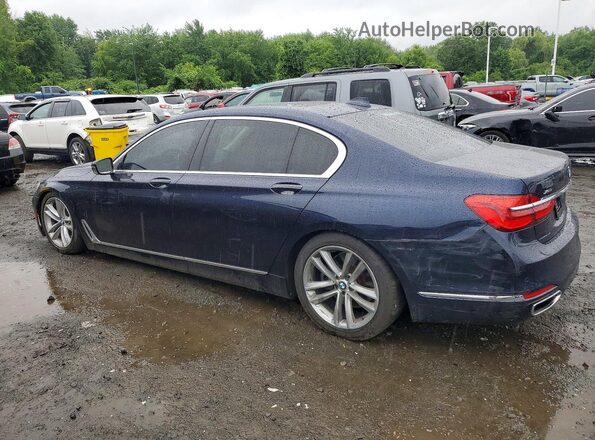 WBA7F2C58JG423821 2018 BMW 7 SERIES Blue Rear left