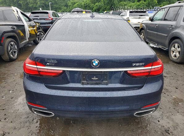 WBA7F2C58JG423821 2018 BMW 7 SERIES Blue Rear view