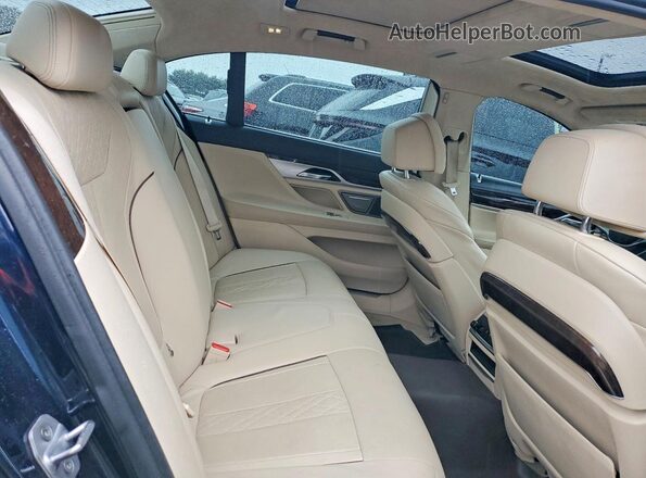 WBA7F2C58JG423821 2018 BMW 7 SERIES Blue Rear seats view