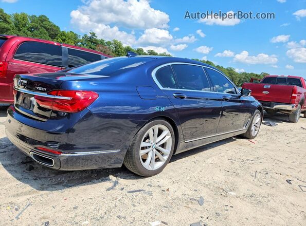 WBA7F2C59HG422087 2017 BMW 7 SERIES Blue უკანა მარჯვენა