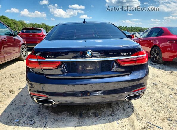 WBA7F2C59HG422087 2017 BMW 7 SERIES Blue უკანა ხედი