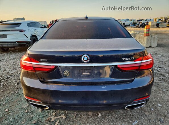 WBA7F2C5XGG417172 2016 BMW 7 SERIES Blue უკანა ხედი