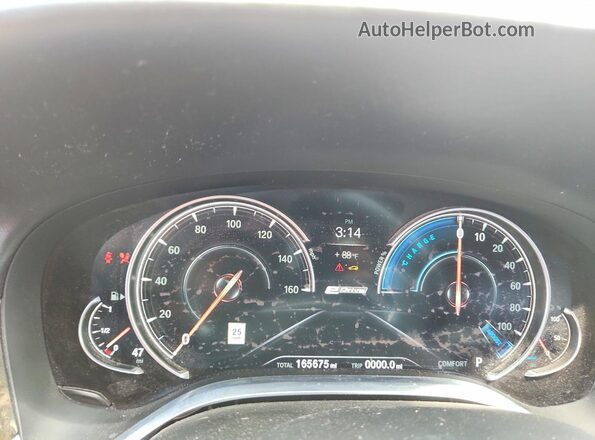 WBA7J2C38HG497859 2017 BMW 7 SERIES Silver Вид щитка приладів