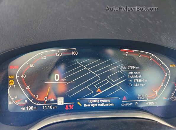 WBA7T2C0XLGL17161 2020 BMW 7 SERIES Black Vista del cuadro de instrumentos
