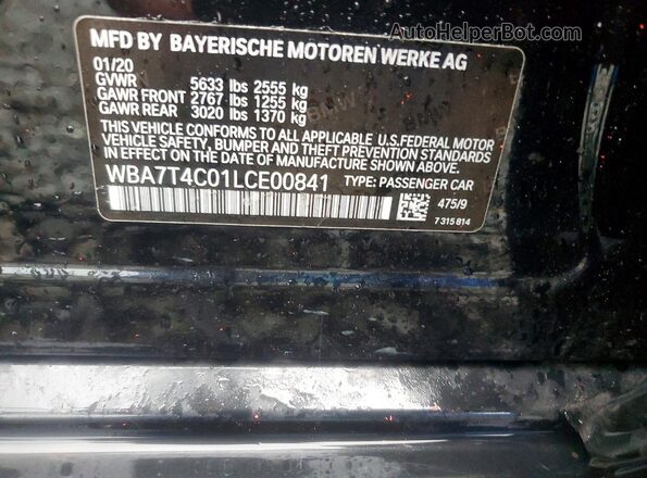 WBA7T4C01LCE00841 2020 BMW 7 SERIES Black Vista del compartimento del motor