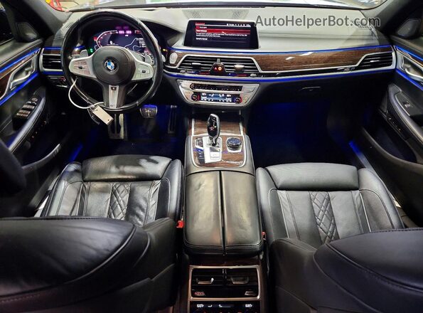 WBA7U2C07MCF68499 2021 BMW 7 SERIES Black წინა პანელის ხედი