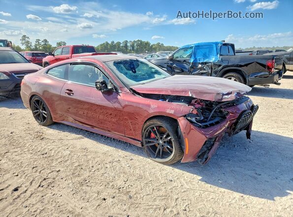 WBA83AP02NCH72317 2022 BMW M4 Burgundy Delantero derecho