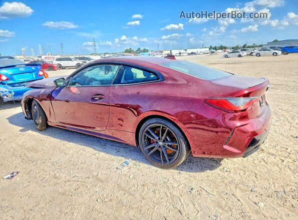 WBA83AP02NCH72317 2022 BMW M4 Burgundy Trasero izquierdo
