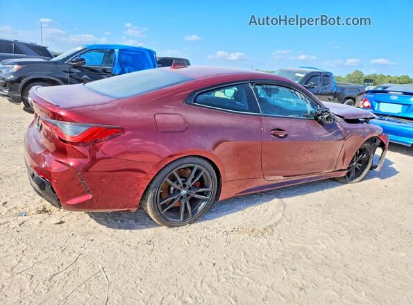 WBA83AP02NCH72317 2022 BMW M4 Burgundy Trasero derecho