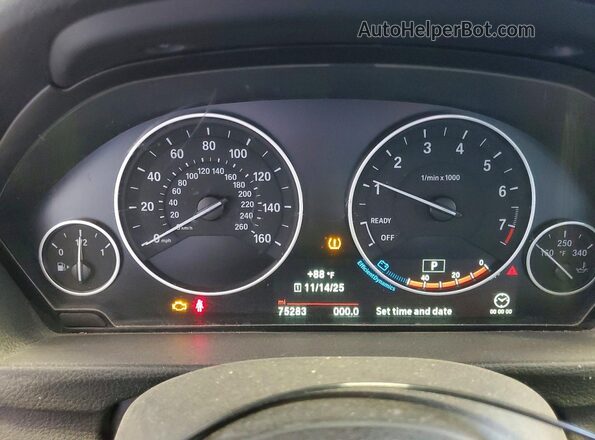 WBA8A3C53JA494758 2018 BMW 3 SERIES Black Вид щитка приладів
