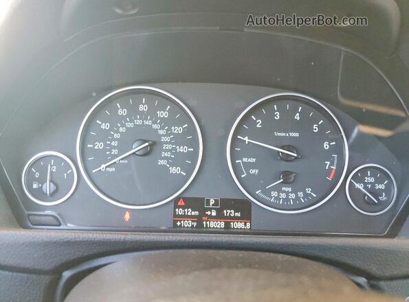 WBA8A9C50JAD26906 2018 BMW 3 SERIES Черный Вид щитка приборов