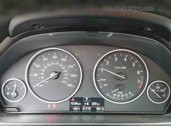 WBA8A9C50JAD27697 2018 BMW 3 SERIES Silver Вид щитка приладів