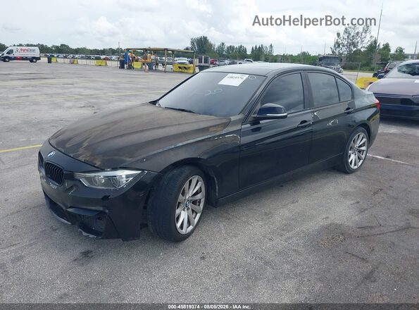 WBA8A9C54JK622700 2018 BMW 3 SERIES Black წინა მარცხენა ხედი სამი მეოთხედიდან