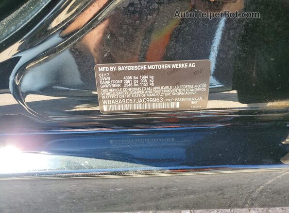 WBA8A9C57JAC99963 2018 BMW 3 SERIES Black Вид підкапотного простору