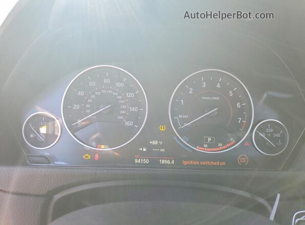 WBA8B3G37HNU36340 2017 BMW 3 SERIES Black Instrument cluster view