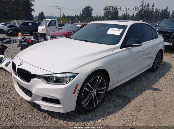 WBA8B7C51JA411896 2018 BMW 3 SERIES White წინა მარცხენა ხედი სამი მეოთხედიდან
