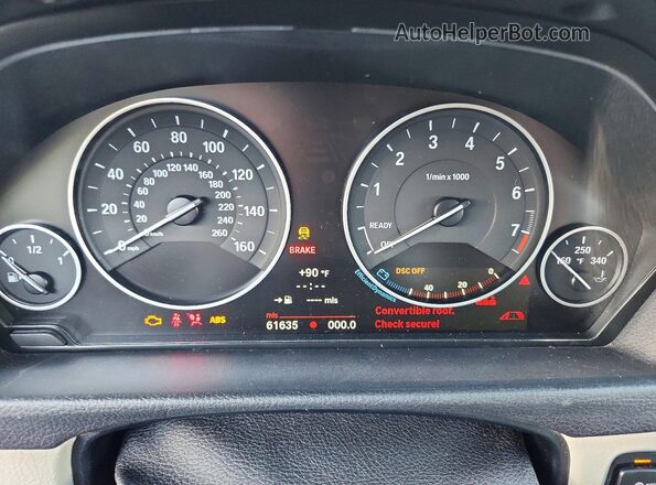WBA8B7C56GK368577 2016 BMW 3 SERIES Black Widok zestawu wskaźników