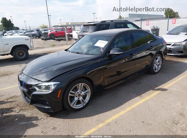 WBA8B7C56GK487035 2016 BMW 3 SERIES Black Առջևի ձախ երեք քառորդ տեսարան