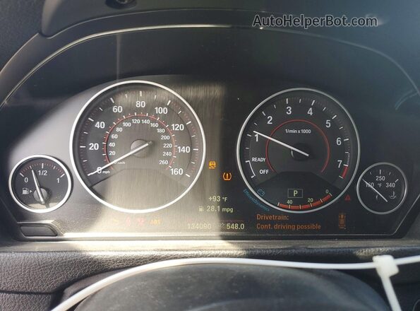 WBA8B9C51JEE80823 2018 BMW 3 SERIES White Вид щитка приладів